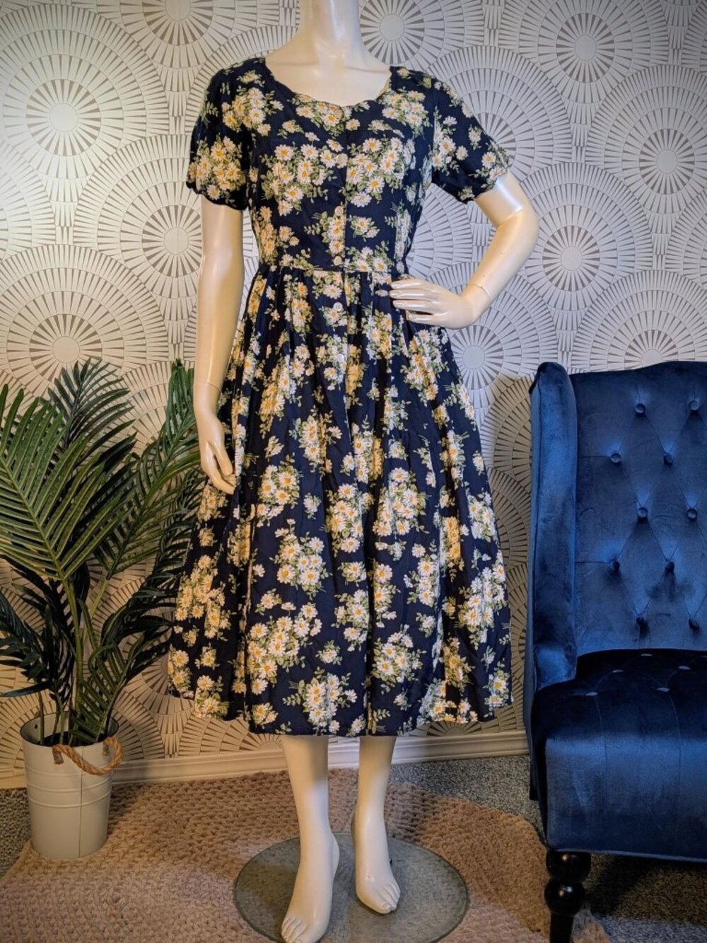 1990's does 1950's René Derhy Paris Daisy Dress - Women's Size S